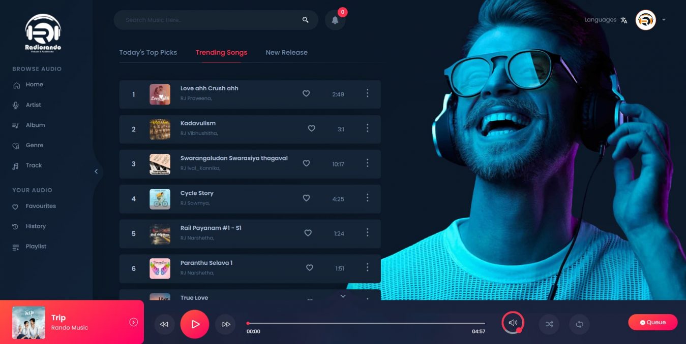 Web & mobile Application Development for Media and Podcasts