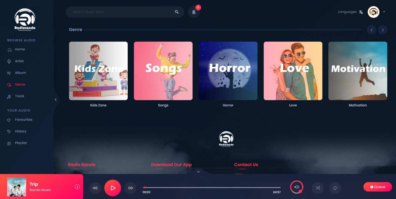 Web & mobile Application Development for Media and Podcasts